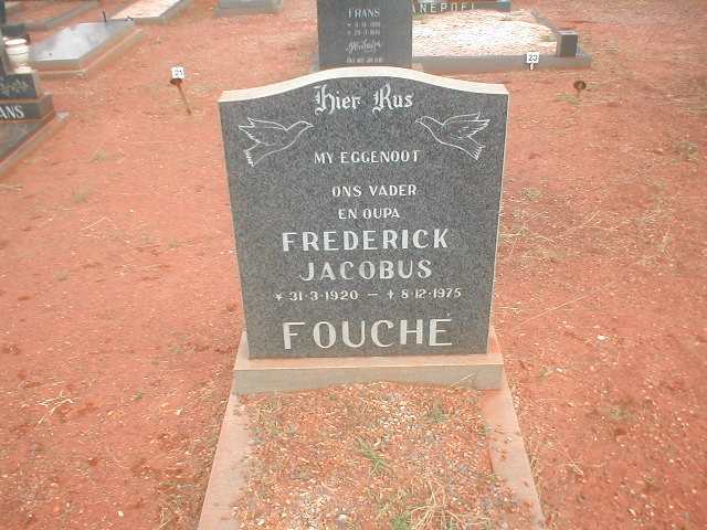 FOUCHE Frederick Jacobus 1920-1975
