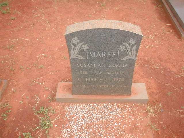 MAREE Susanna Sophia geb. VAN ASWEGEN 1898-1975