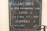 JACOBS Louis J. 1934-2000 & Flippiena J. 1934-
