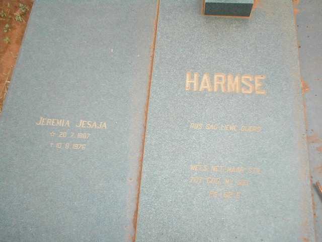 HARMSE Jeremia Jesaja 1887-1976