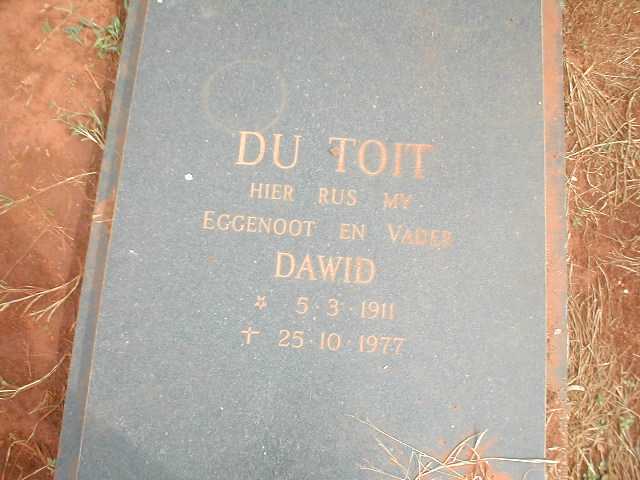 TOIT Dawid, du 1911-1977