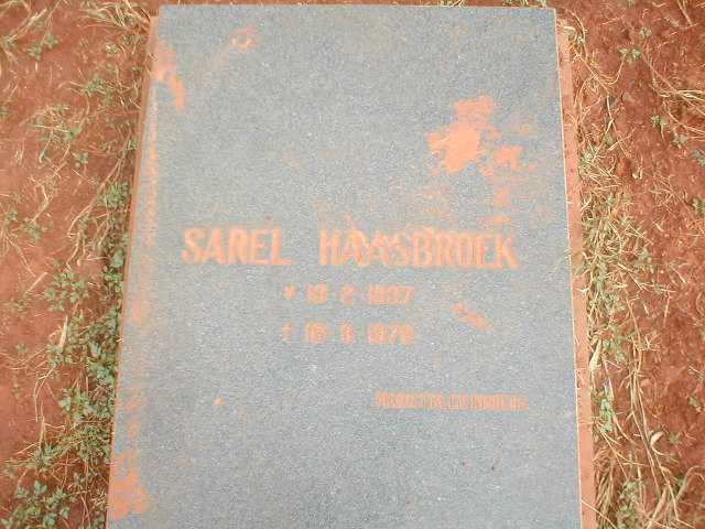 HAASBROEK Sarel 1937-1978