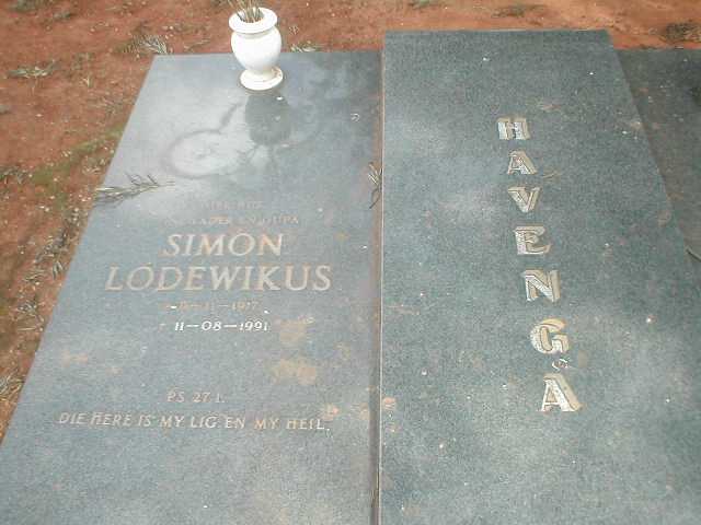 HAVENGA Simon Lodewikus 1917-1991