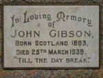GIBSON John 1883-1938