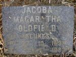 OLDFIELD Jacoba Magaretha nee Beukes 1898-1982