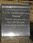 THERON Aletha Johanna Dorethea nee VAN DER GRAF 1868-1924