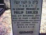 EHRLICH Philip -1952