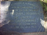 JAGER Catharina Johanna, de nee VAN RENSBURG 1869-1931
