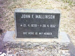 MALLINSON John F. 1879-1932