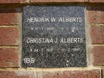 ALBERTS Hendrik W. 1908-1978 & Christina J. 1917-1997