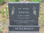 ACKERMAN Annette 1949-1967