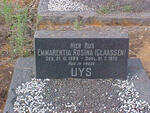 UYS Emmerentia Rosina nee CLAASEN 1889-1972