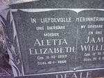 DEALE Jam? Willi? & Aletta Elizabeth 1888-1966