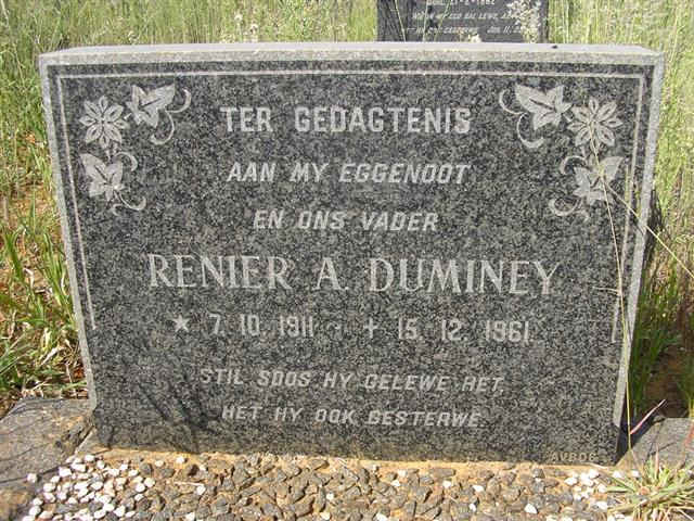 DUMINEY Renier A. 1911-1961