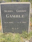 GAMBLE Muriel Gordon 1885-1965