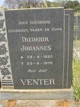 VENTER Diederik Johannes 1890-1970