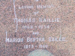 BAILLIE Thomas 1868-1934 & Marion Bertha 1879-1960