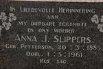 SLIPPERS Anna J. nee PETTERSON 1885-1961