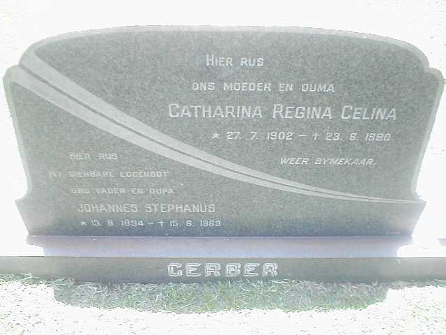 GERBER Johannes Stephanus 1894-1968 & Catharina Regina Celina 1902-1980