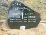 HORN Henry Louis 1921-2000 & Betty Smith 1918-1999