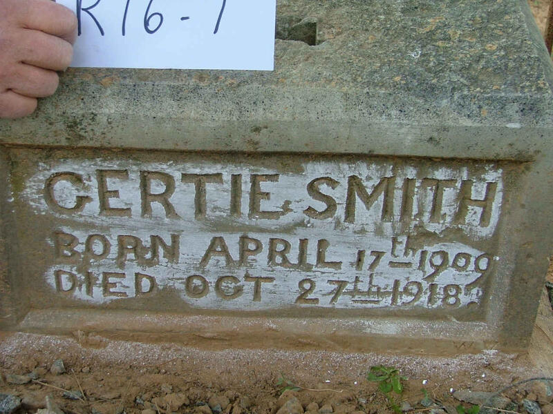 SMITH Gertie 1909-1918