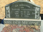 MERWE Barend Stephanus, van der 1911-1969