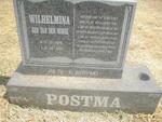 POSTMA Wilhelmina nee VAN DEN BERGE 1905-2003