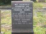 HUGO Francois Daniel 1883-1959 & Maria Susanna WIUM 1882-1969