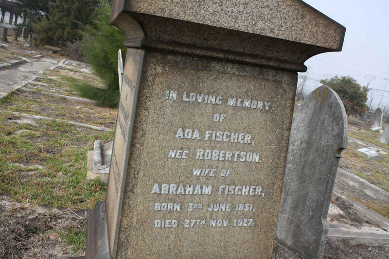 FISCHER Ada nee ROBERTSON 1851-1927