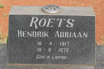 ROETS Hendrik Adriaan 1917-1972