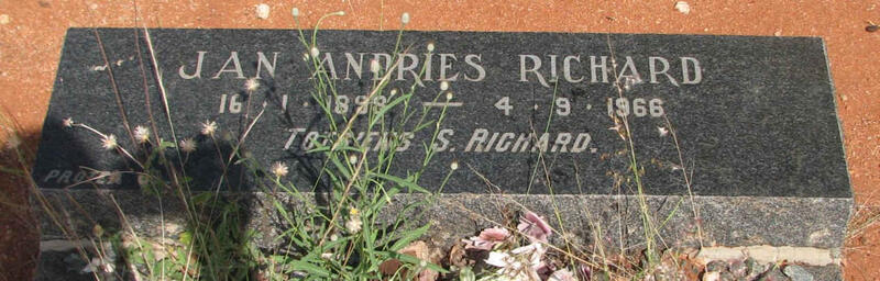RICHARD Jan Andries 1898-1966