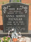 PIENAAR Anna Maria 1908-1972
