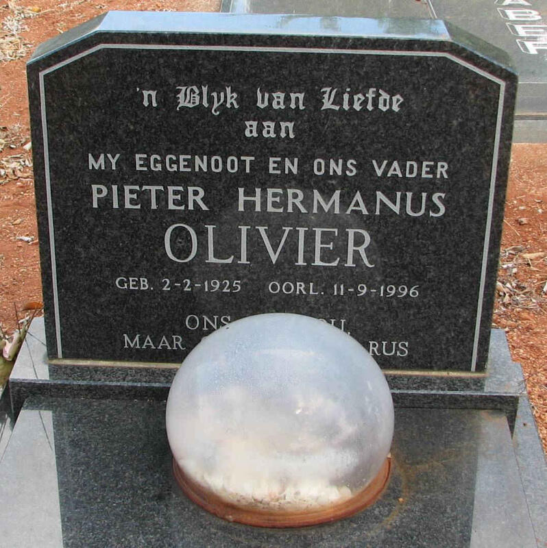 OLIVIER Pieter Hermanus 1925-1996