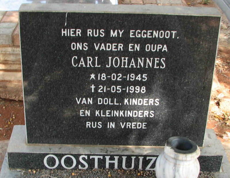 OOSTHUIZEN Carl Johannes 1945-1998