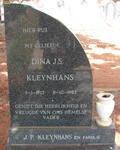 KLEYNHANS Dina J.S. 1912-1982