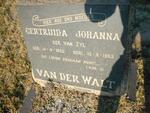 WALT Gertruida Johanna, van der nee VAN ZYL 1883-1963