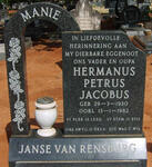 RENSBURG Hermanus Petrus Jacobus, Janse van 1930-1982