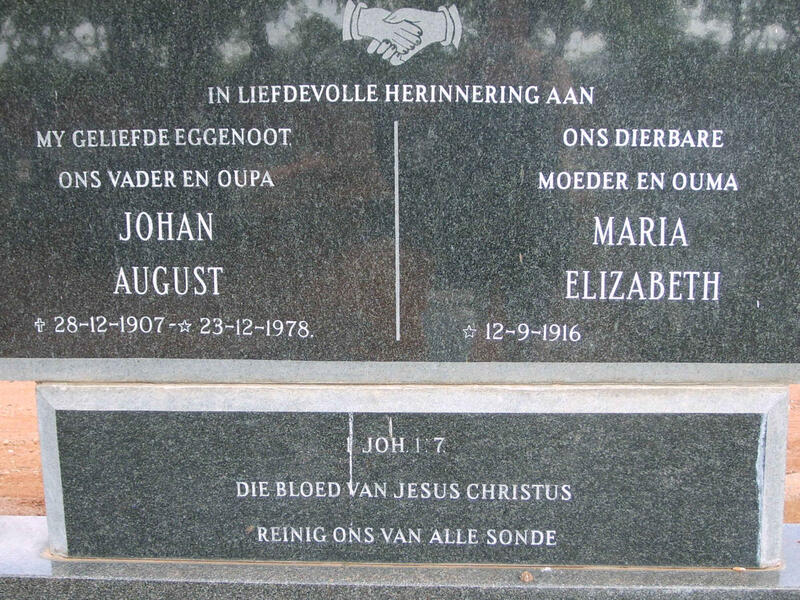 ? Johan August 1907-1978 & Maria Elizabeth 1916-