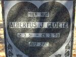 CLOETE Albertus J. 1951-1958