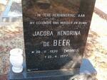 BEER Jacoba Hendrina, de nee WESSELS 1920-1977