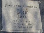 KLEM Hermanus Johannes 1923-1974