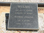 HULME Susarha Johanna 1921-1979