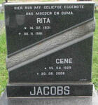 JACOBS Gene 1929-2008 & Rita 1931-1981