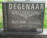 DEGENAAR Miriam nee KRUGER 1925-