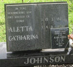JOHNSON Aletta Catharina 1921-1989 :: SCHOÜLTZ De Beer 1940-2005