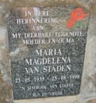 STADEN Maria Magdalena, van 1935-1998