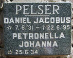 PELSER Daniel Jacobus 1931-1995 & Petronella Johanna 1934-