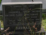 BARBAS Johannes Antonie 1883-1974 & Naomi Jacoba, formerly PRETORIUS, nee BRAND 1896-1982