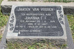VUUREN Johanna E.F., Jansen van nee KLEYNSMIT 1919-1967