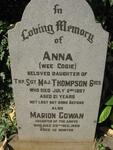 THOMPSON Anna nee COGIE -1887 :: THOMPSON Marion Cowan -1889